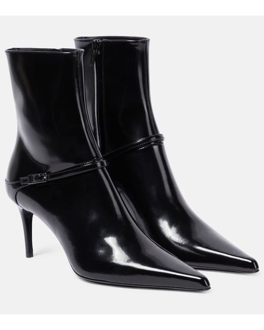 Saint Laurent Hacker 70 leather ankle boots