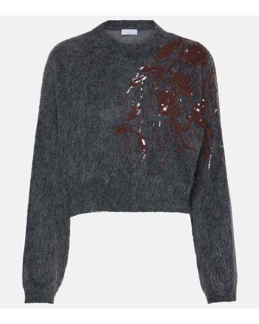 Brunello Cucinelli Mohair wool and cashmere-blend sweater