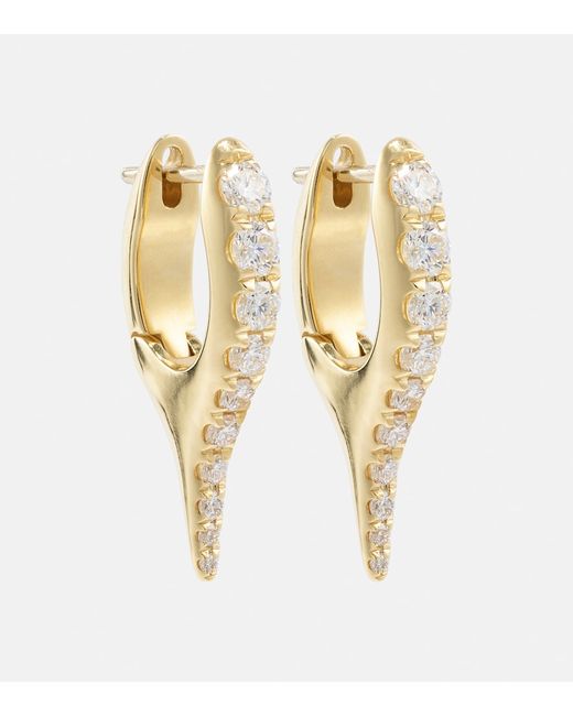 Melissa Kaye Lola Needle Mini 18kt earrings with diamonds