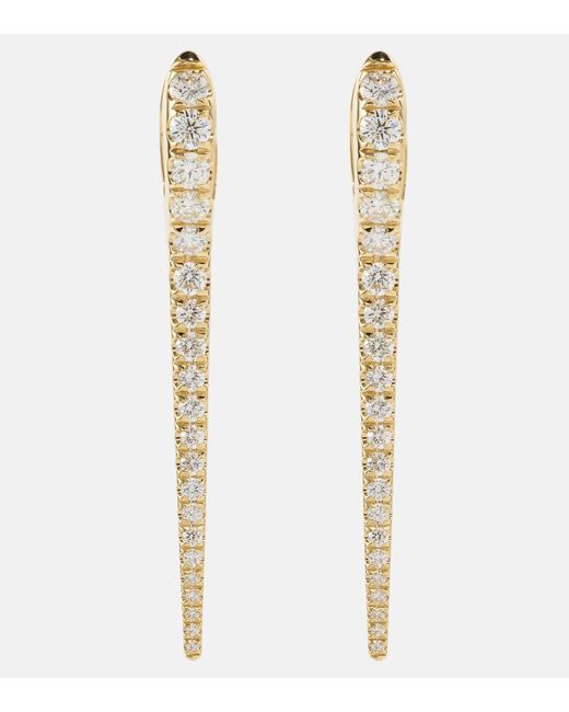 Melissa Kaye Lola Needle Medium 18kt earrings with diamonds