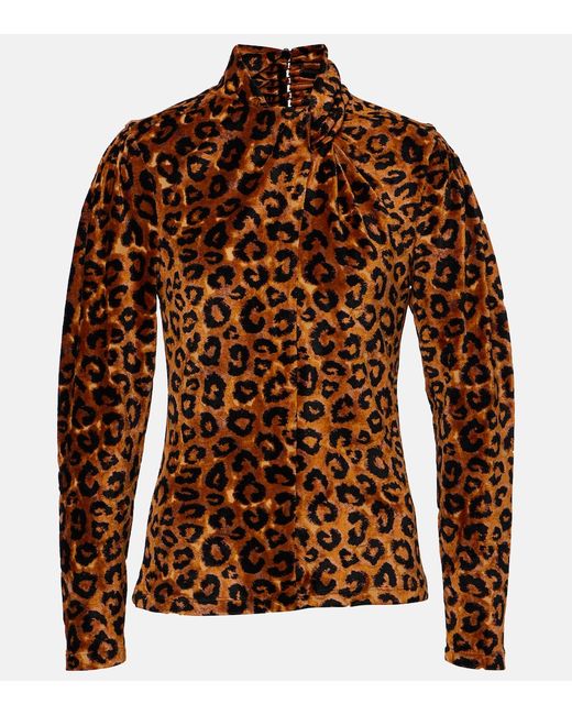 Rabanne Leopard-print top