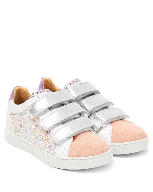 Pom D'Api Top Lo Easy embellished leather sneakers