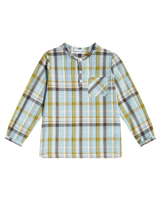 Bonpoint Artiste checked cotton and linen shirt