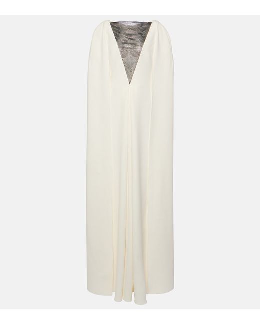 Safiyaa Abrielle embellished caped gown