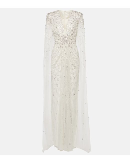 Jenny Packham Bridal Sweet Wonder sequined caped gown