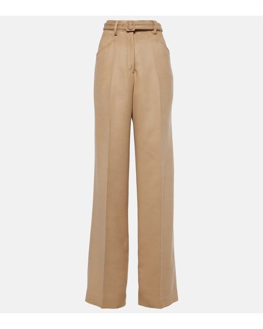 Gabriela Hearst Norman high-rise silk wide-leg pants