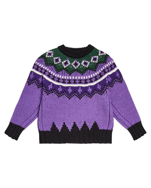Moncler Grenoble Enfant Intarsia wool-blend sweater