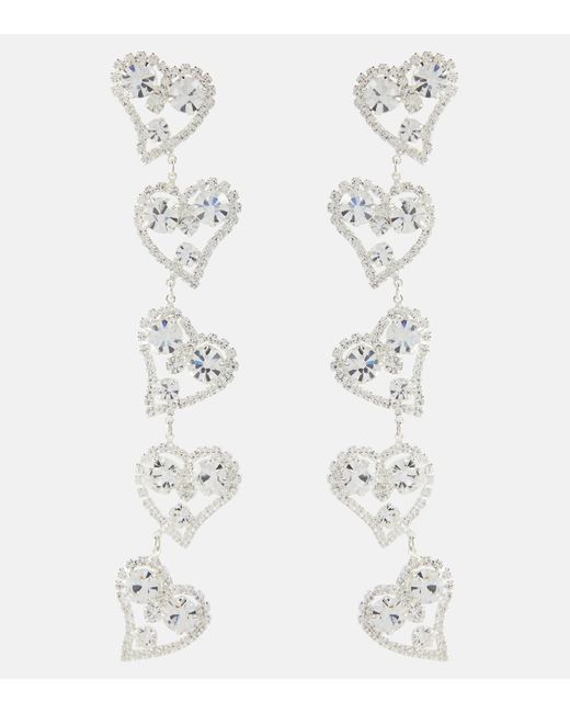 Magda Butrym Heart crystal-embellished drop earrings