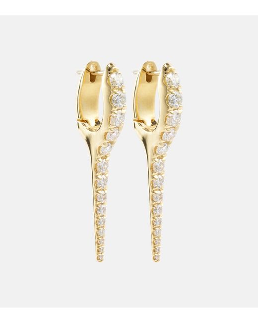 Melissa Kaye Lola Needle Small 18kt earrings with diamonds