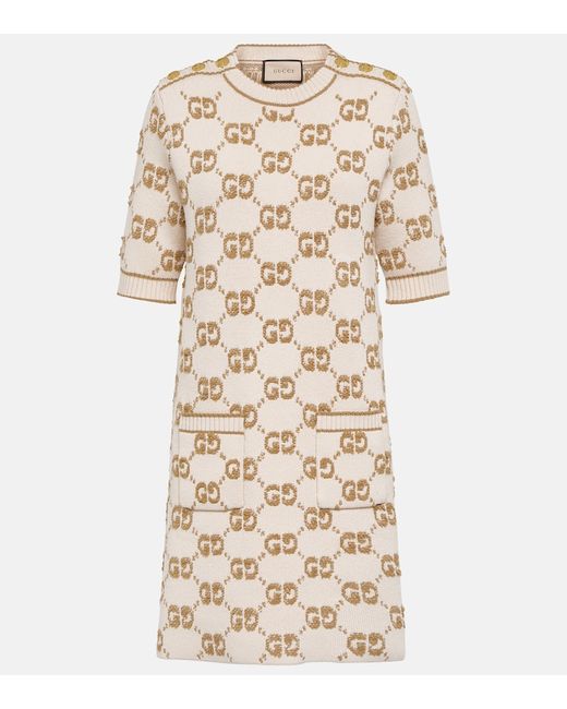 Gucci GG jacquard wool bouclé minidress