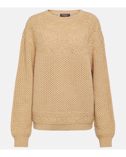 Loro Piana Crochet cashmere sweater