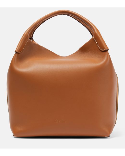 Loro Piana Bale leather shoulder bag
