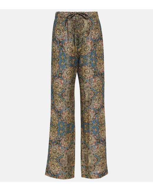 Loro Piana Printed linen pyjama pants