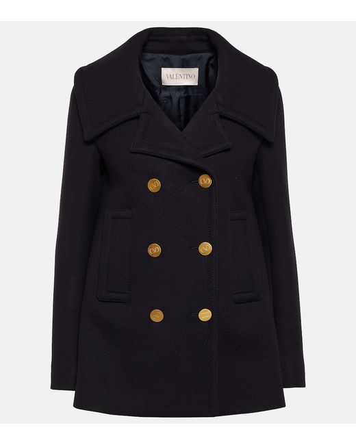 Valentino Double-breasted wool-blend peacoat