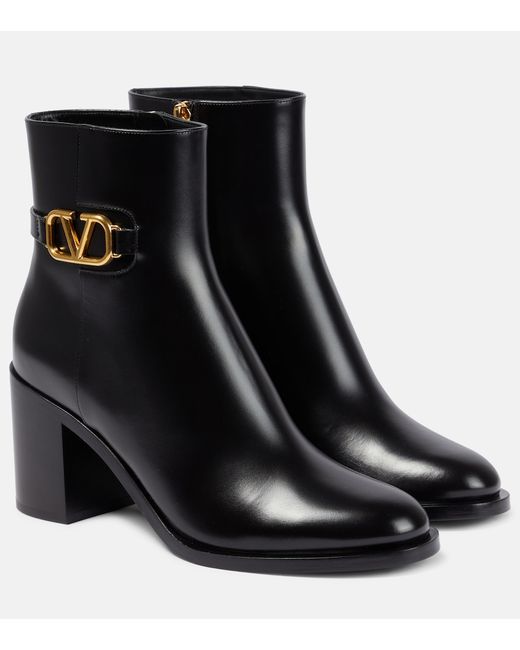 Valentino Garavani VLogo Signature leather ankle boots