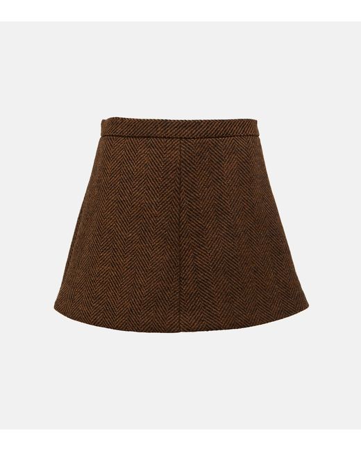 RED Valentino High-rise wool shorts