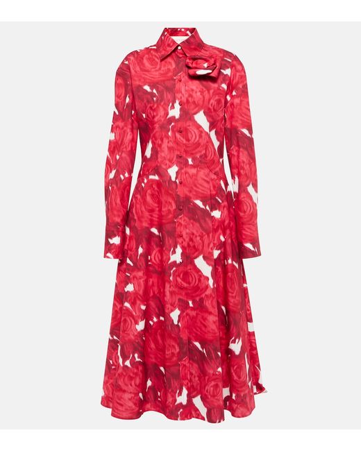 Valentino Floral cotton shirt dress