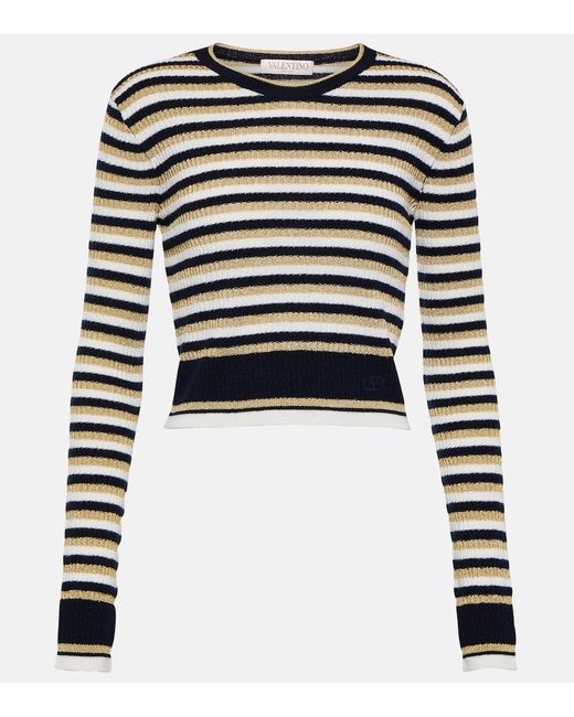 Valentino Striped wool and Lurex sweater