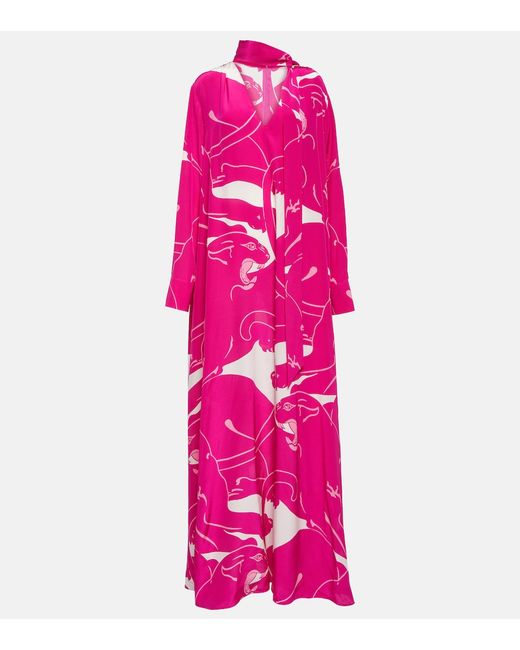 Valentino Printed silk jumpsuit