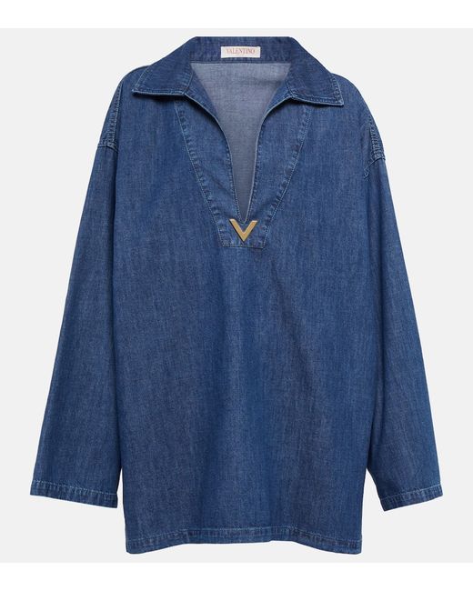 Valentino VGOLD cotton chambray top
