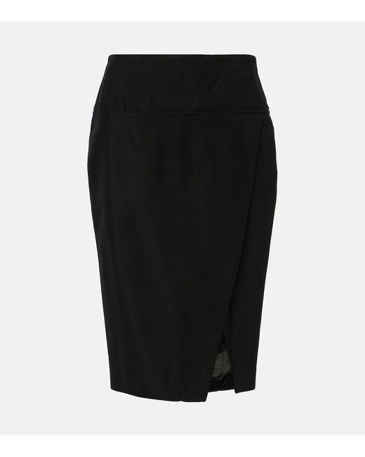Mugler High-rise pencil skirt