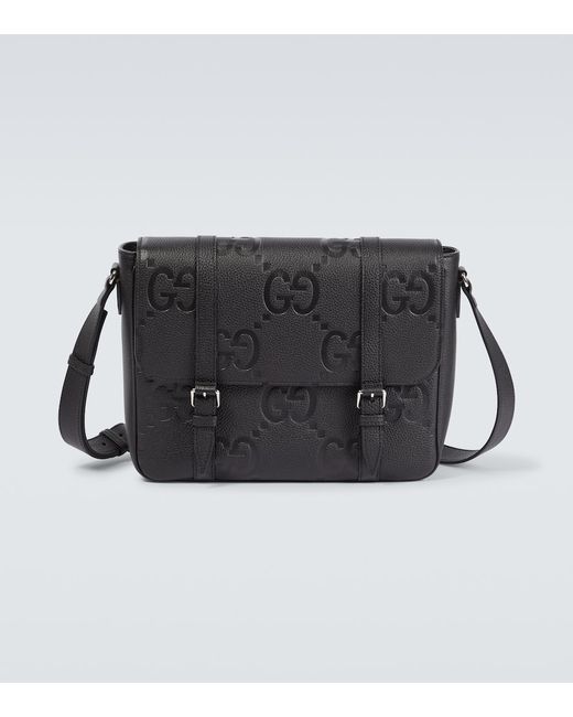 Gucci Jumbo GG Medium leather messenger bag