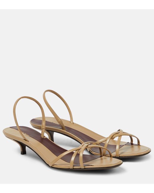 The Row Harlow 35 leather slingback sandals