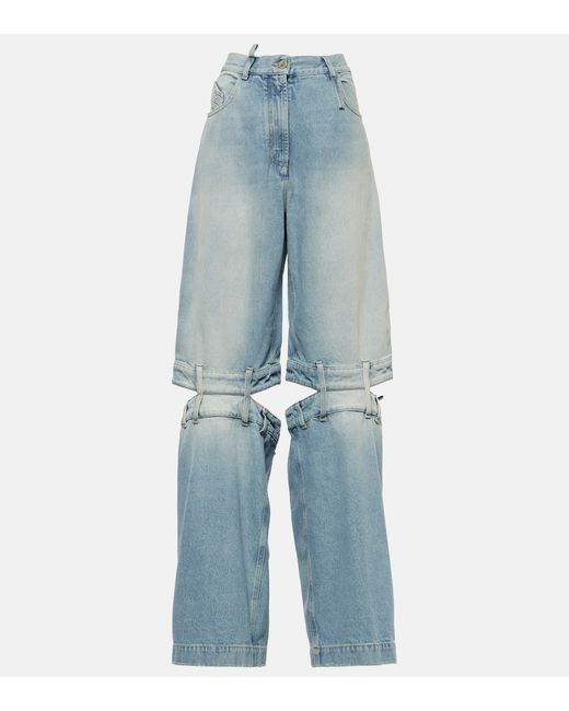 Attico Low-rise wide-leg jeans
