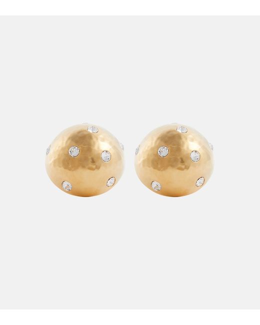 Saint Laurent Dome embellished clip-on earrings