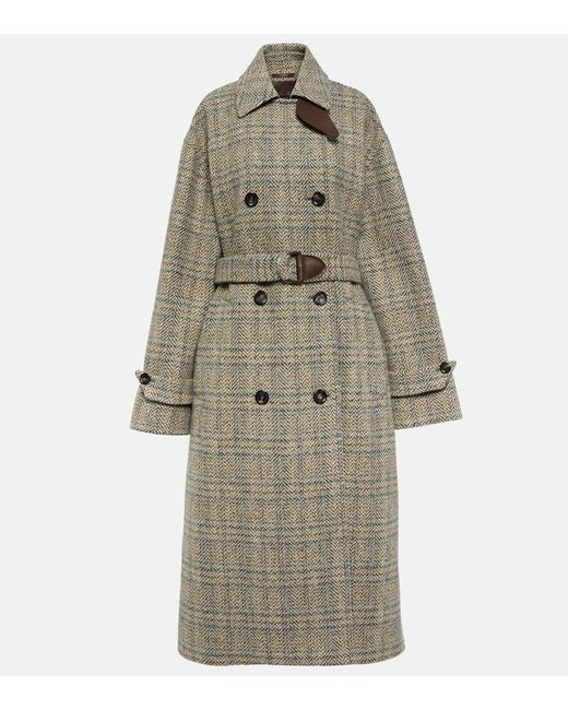 Loro Piana Checked wool-blend coat