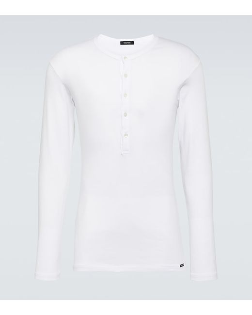 Tom Ford Cotton jersey Henley shirt