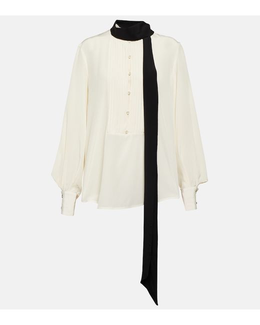 Victoria Beckham Tie-neck silk blouse