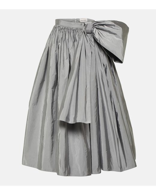 Alexander McQueen Bow-detail pleated midi skirt