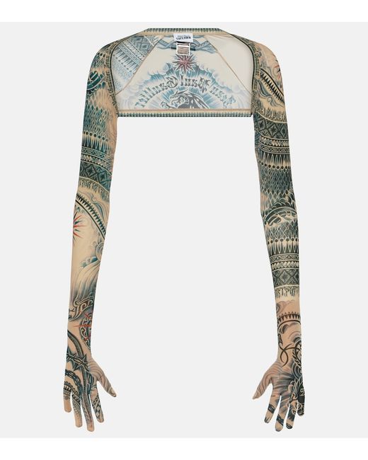 Jean Paul Gaultier Tattoo Collection printed gloves