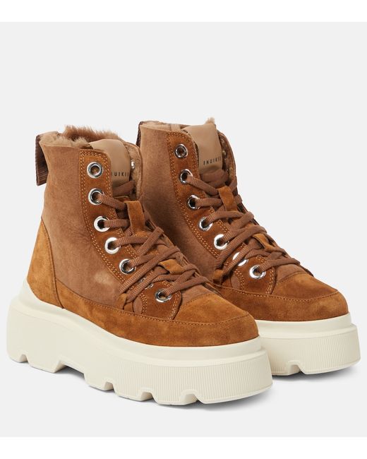 Inuikii Matilda shearling-lined suede snow boots