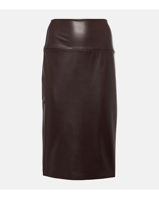 Norma Kamali Faux leather pencil skirt