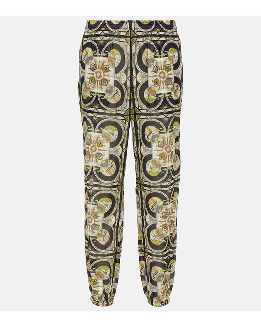 Tory Burch Printed cotton tapered pants