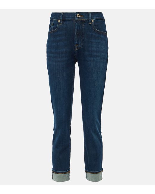 7 For All Mankind High-rise skinny jeans