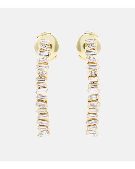 Suzanne Kalan Fireworks 18kt earrings with white diamonds