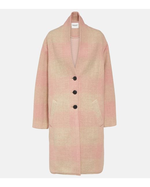 Marant Etoile Checked wool-blend coat