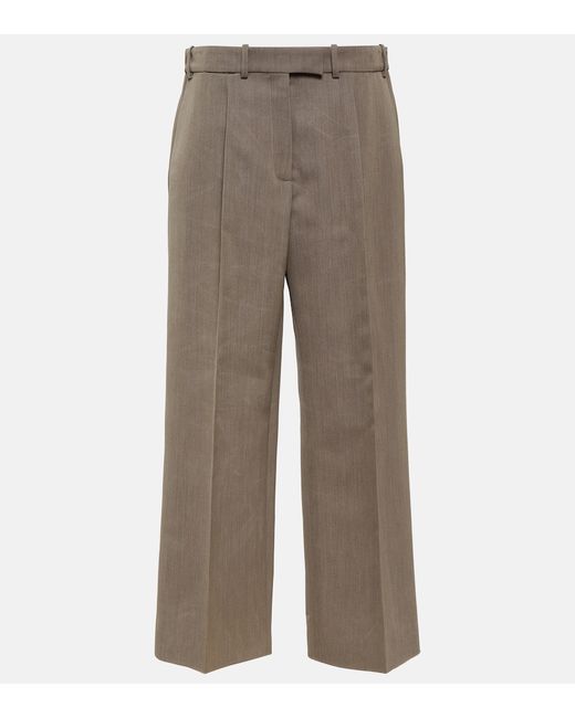 The Row Roan wool and silk wide-leg pants