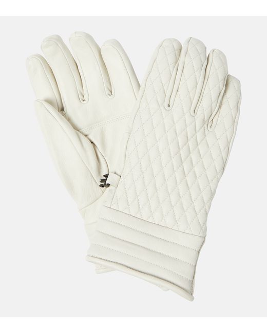 Fusalp Athena quilted leather ski gloves