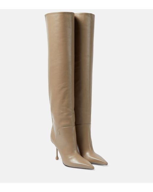 Jimmy Choo Cycas 95 leather knee-high boots