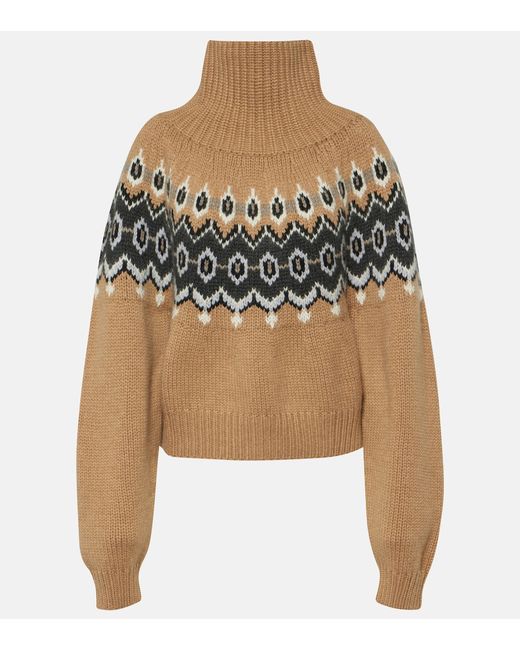 Khaite Amaris Fair Isle cashmere-blend sweater