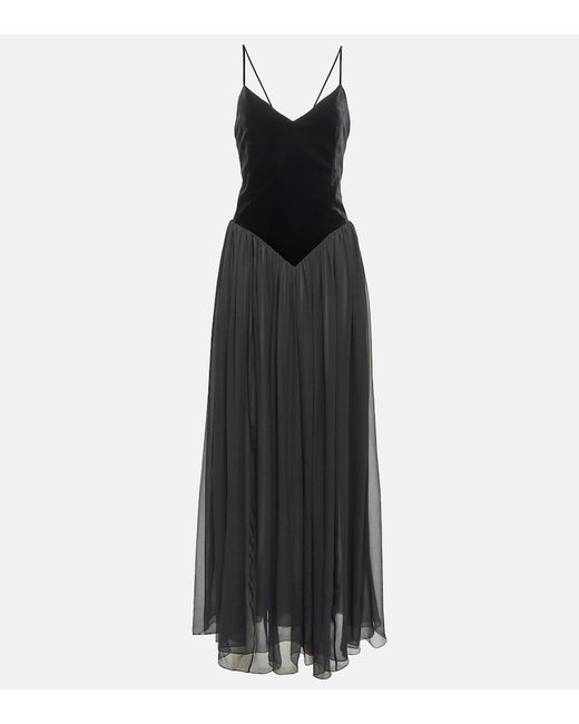 Chloé Velvet and silk maxi dress