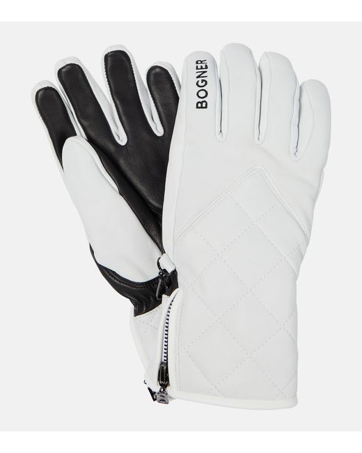 Bogner Dana quilted leather ski gloves