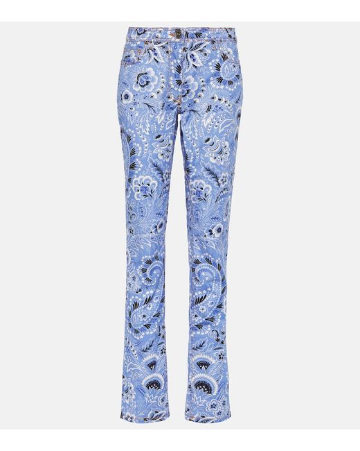 Etro High-rise printed skinny jeans