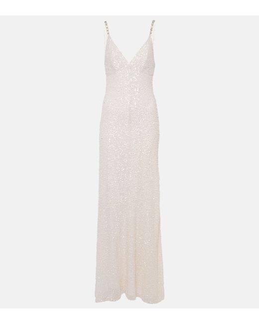 Jenny Packham Bridal Nora sequined silk gown
