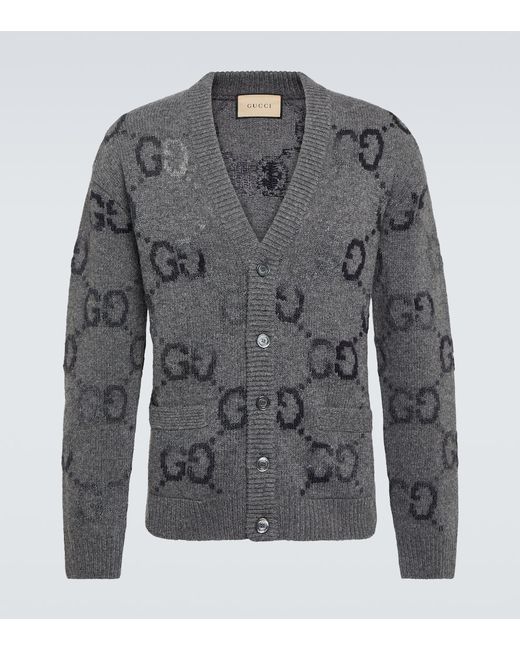 Gucci Jumbo GG intarsia wool-blend cardigan