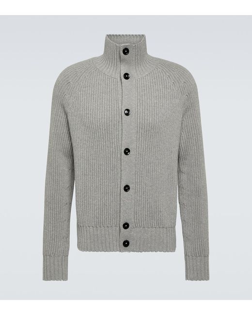Tom Ford Ribbed-knit wool and cashmere cardigan